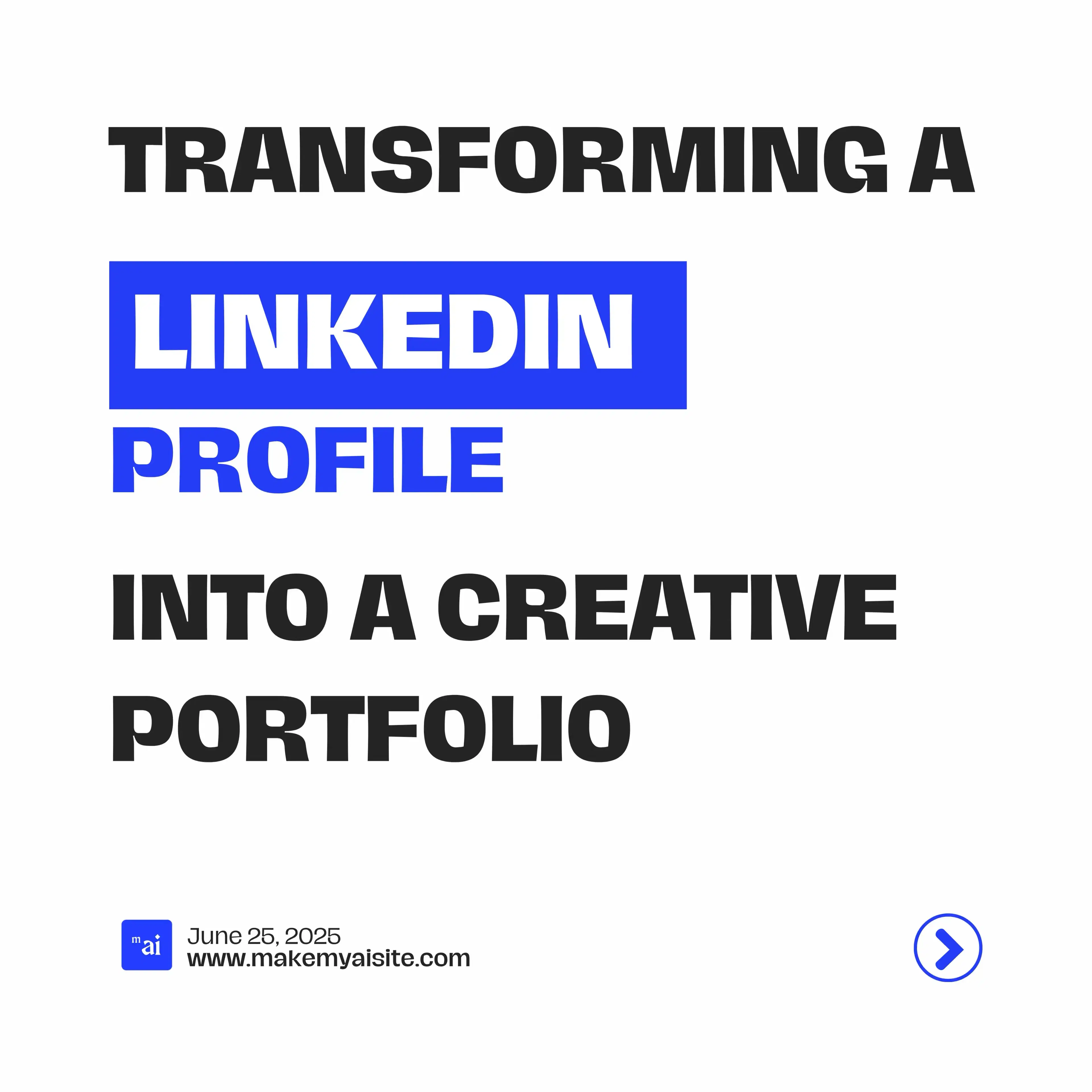 How do I create a portfolio from my LinkedIn profile?