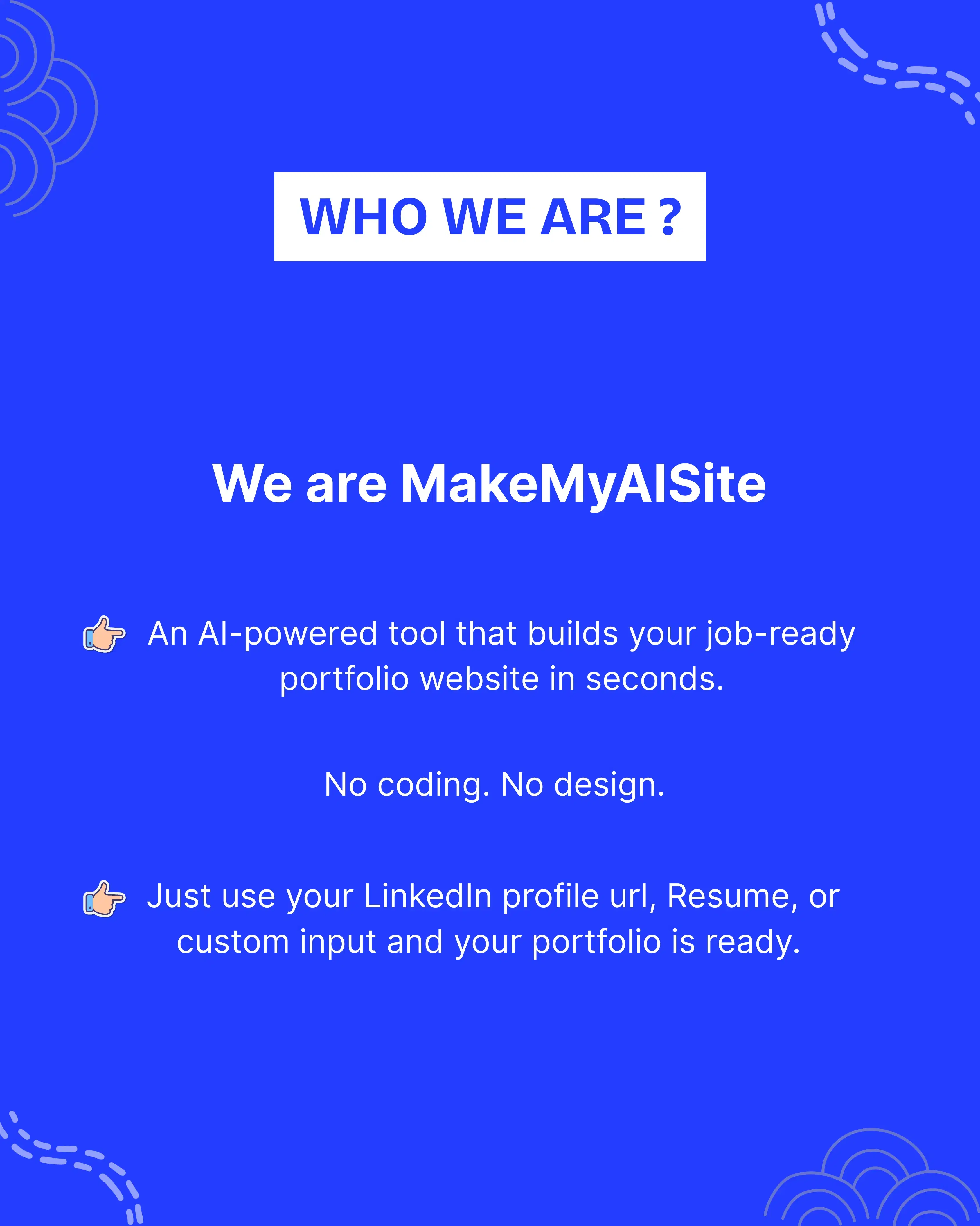 What is MakeMyAISite?